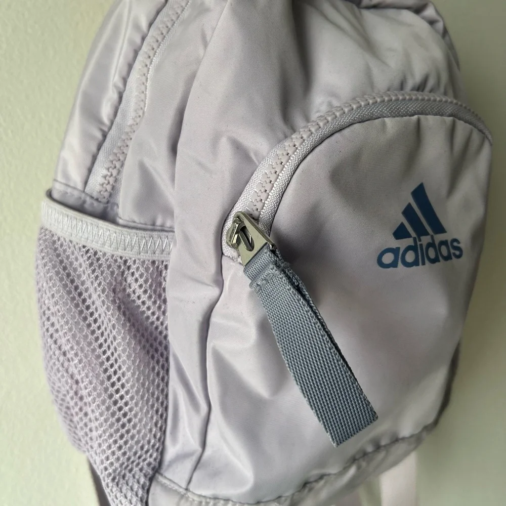 adidas Light Lavender Mini Backpack with Iridescent Logo - Picture 2 of 6